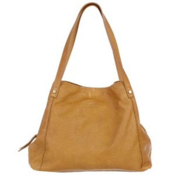 American Leather Liberty Leather Shoulder Bag Coffee Latte Smooth🆕 FAST😮💨⚡🚚 - Picture 2 of 16